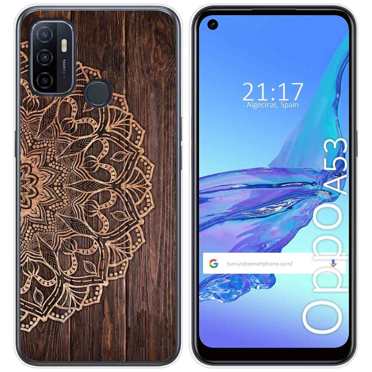 Funda Gel Tpu para Oppo A53 / A53s diseño Madera 06 Dibujos