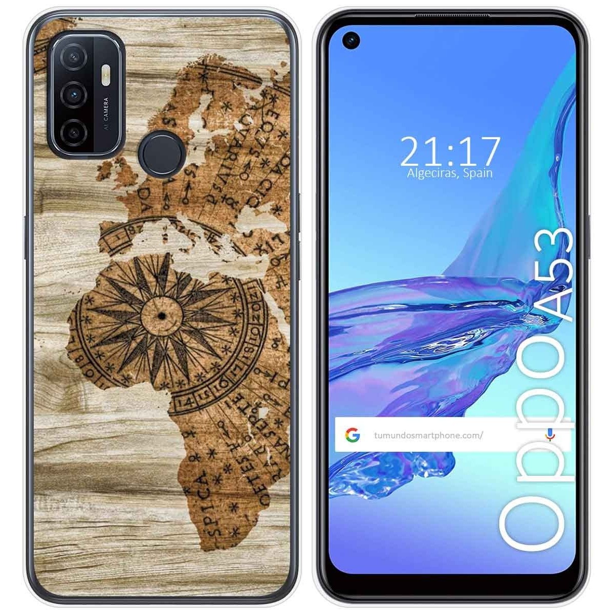 Funda Gel Tpu para Oppo A53 / A53s diseño Madera 07 Dibujos