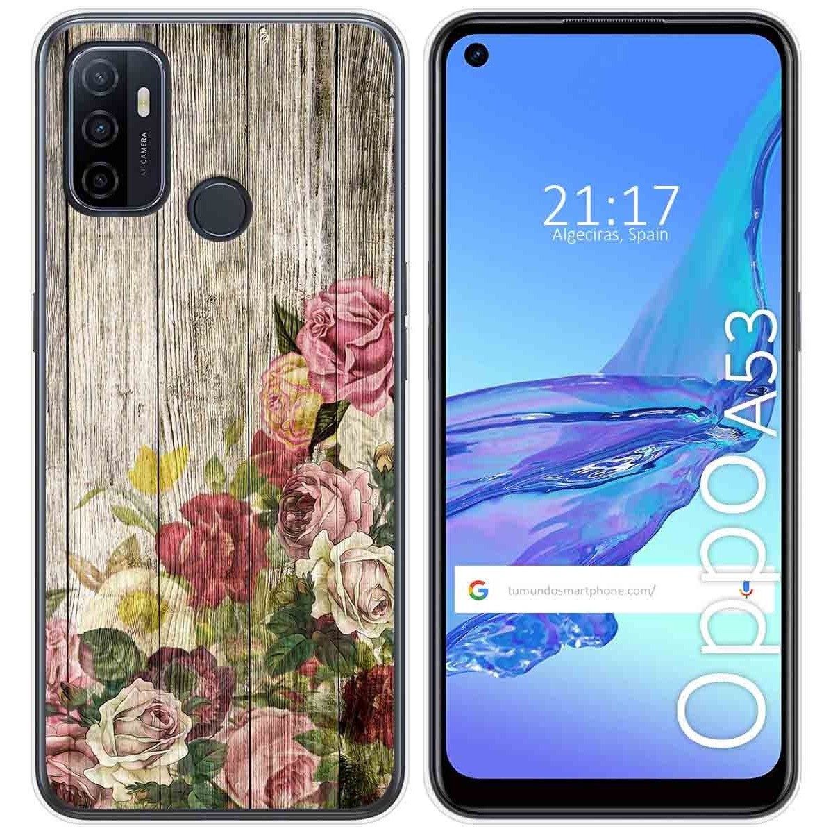 Funda Gel Tpu para Oppo A53 / A53s diseño Madera 08 Dibujos