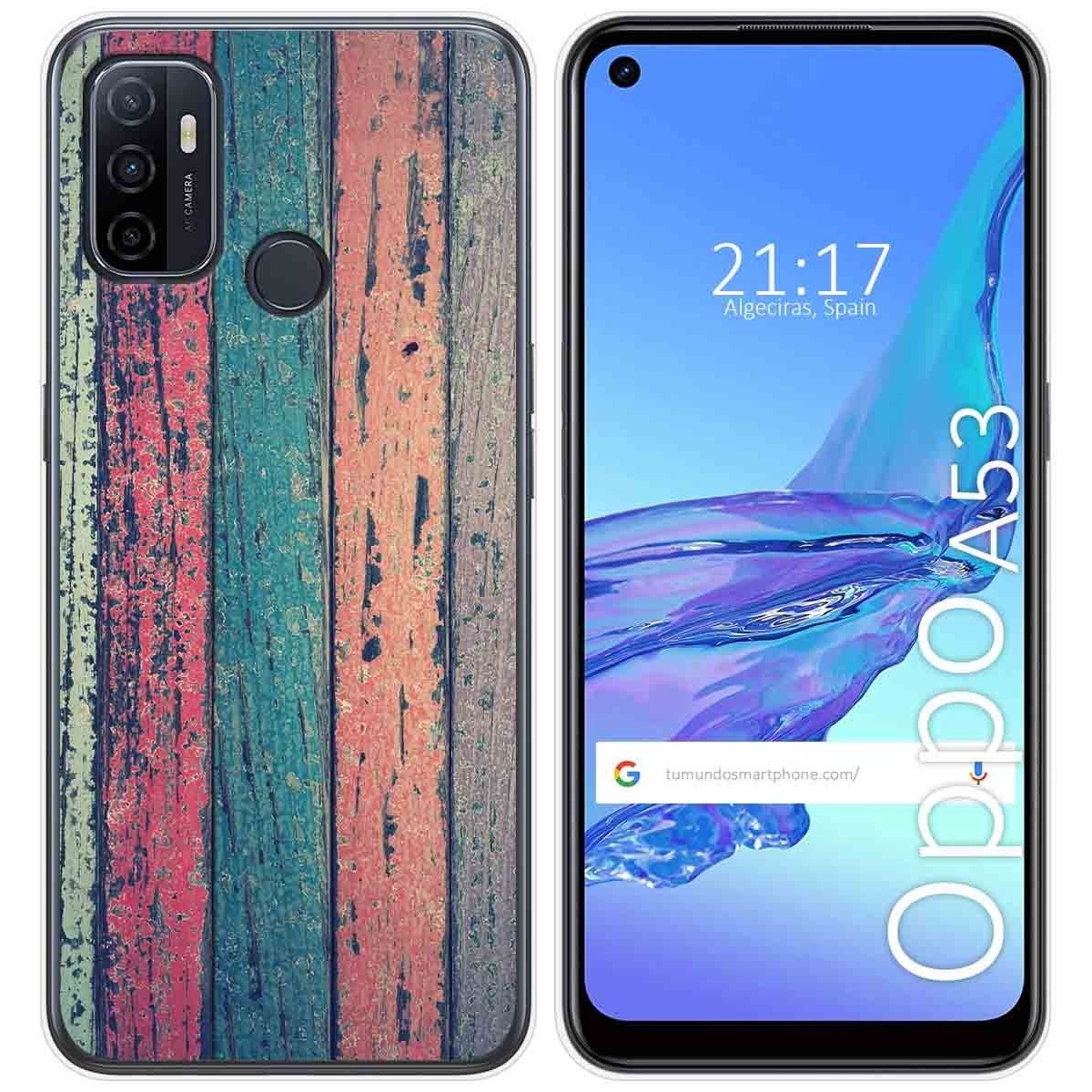 Funda Gel Tpu para Oppo A53 / A53s diseño Madera 10 Dibujos