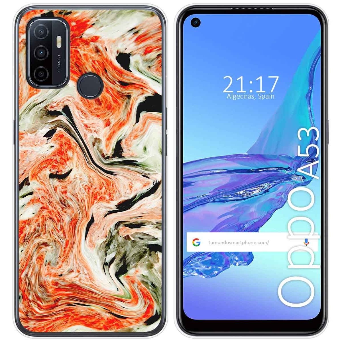 Funda Gel Tpu para Oppo A53 / A53s diseño Mármol 12 Dibujos