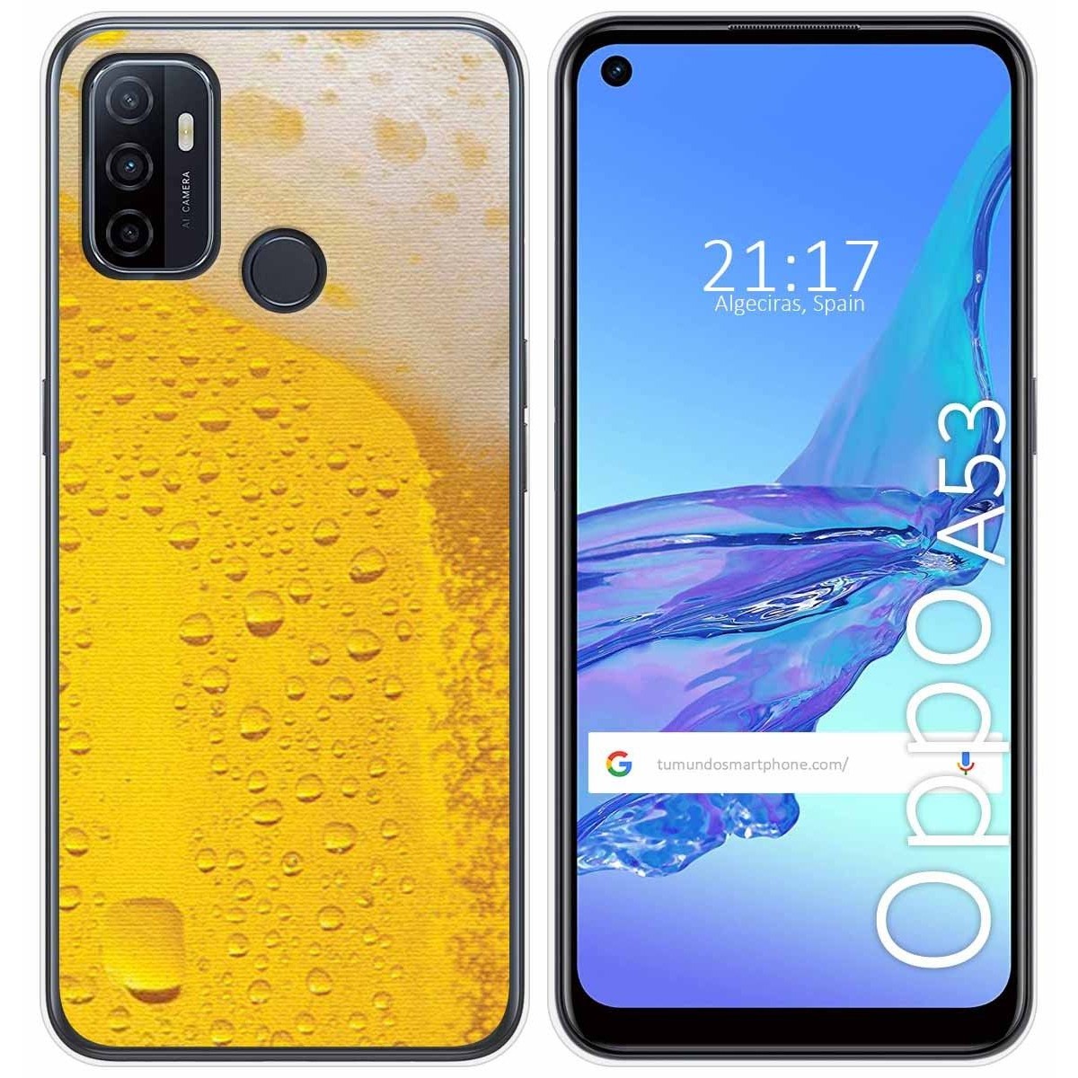 Funda Gel Tpu para Oppo A53 / A53s diseño Cerveza Dibujos