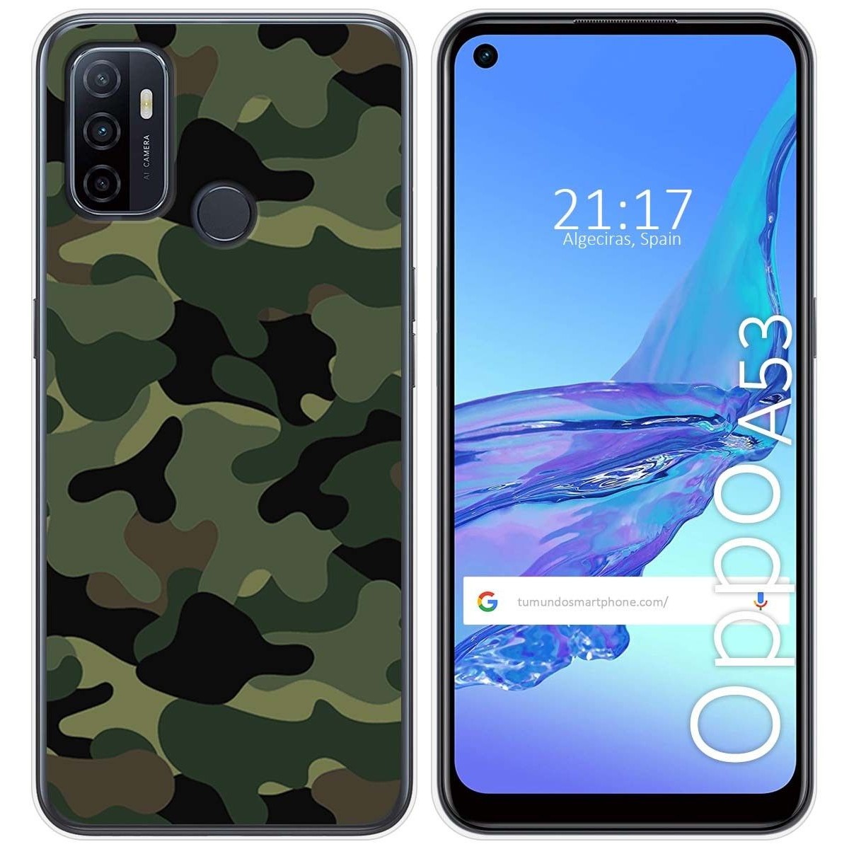Funda Gel Tpu para Oppo A53 / A53s diseño Camuflaje Dibujos
