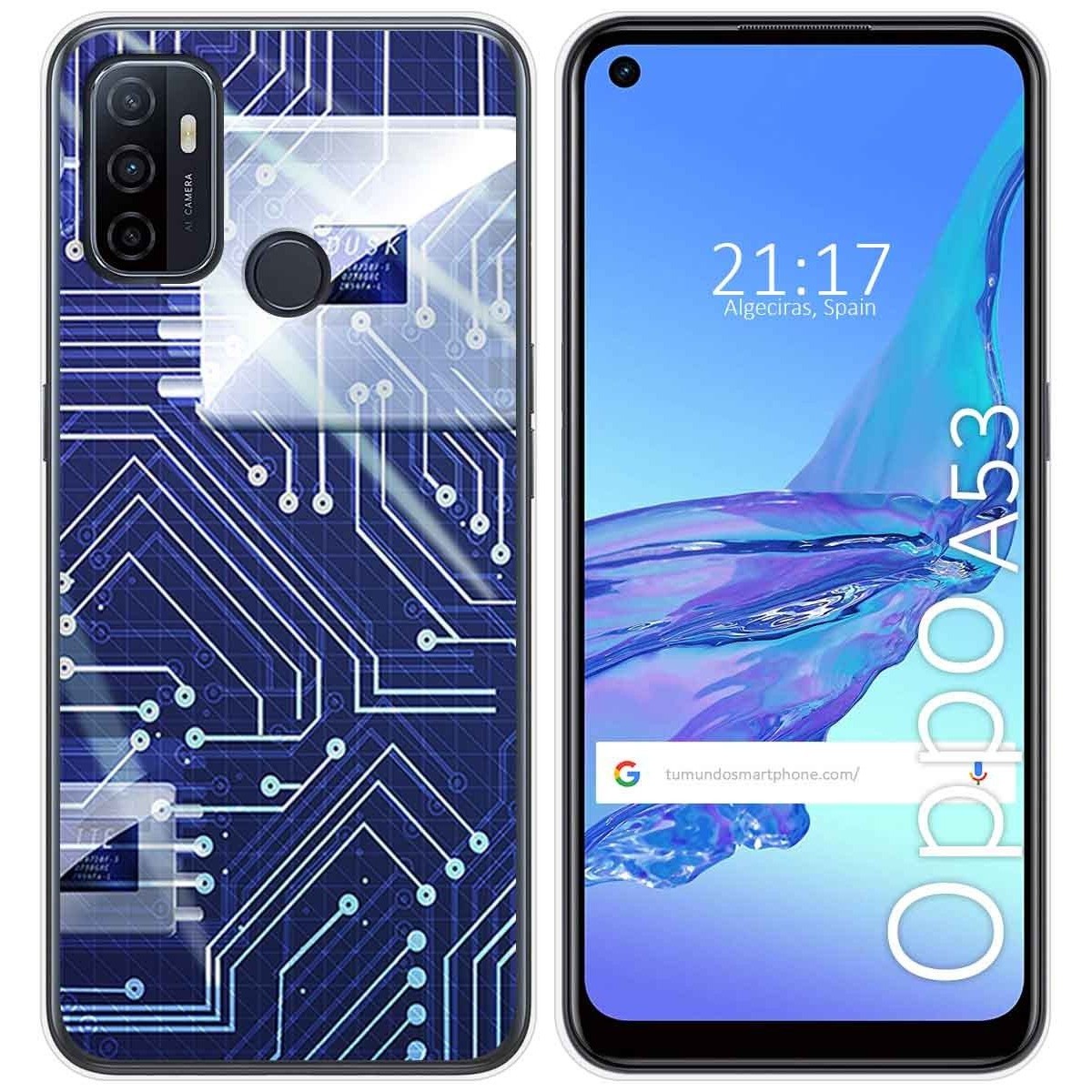 Funda Gel Tpu para Oppo A53 / A53s diseño Circuito Dibujos