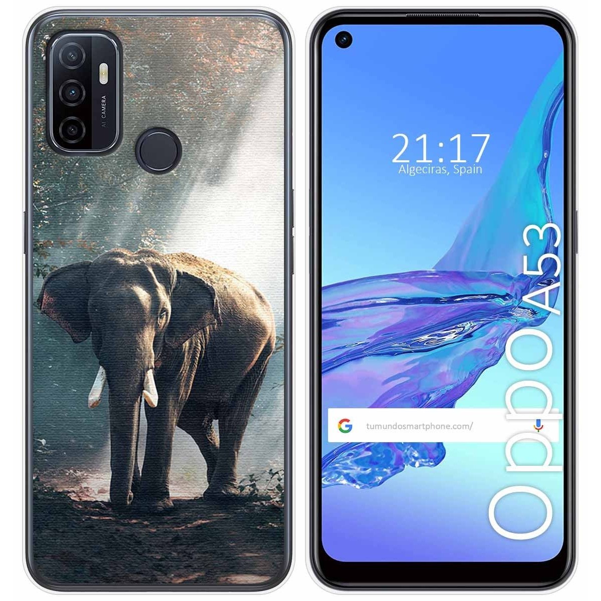 Funda Gel Tpu para Oppo A53 / A53s diseño Elefante Dibujos