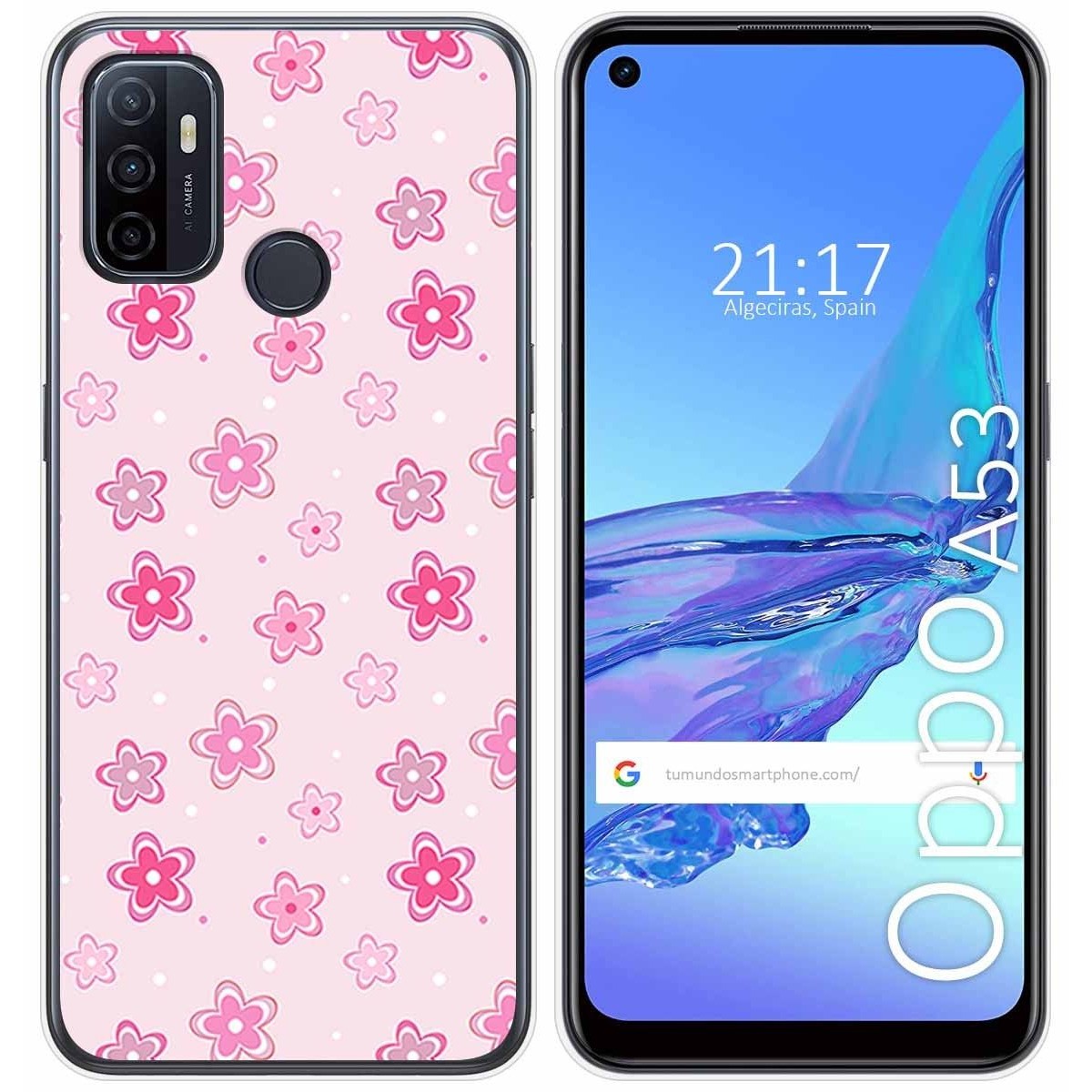 Funda Gel Tpu para Oppo A53 / A53s diseño Flores Dibujos