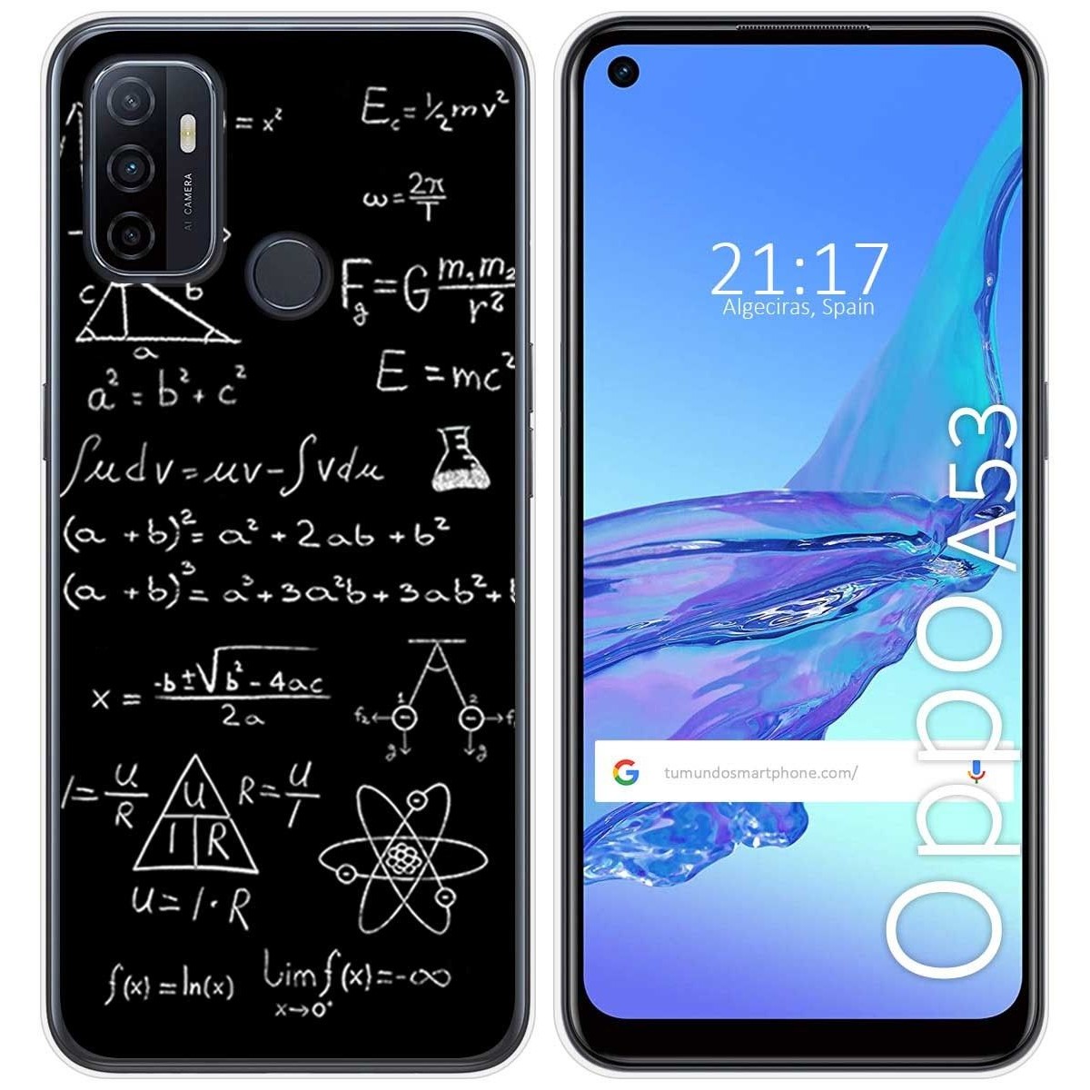 Funda Gel Tpu para Oppo A53 / A53s diseño Formulas Dibujos