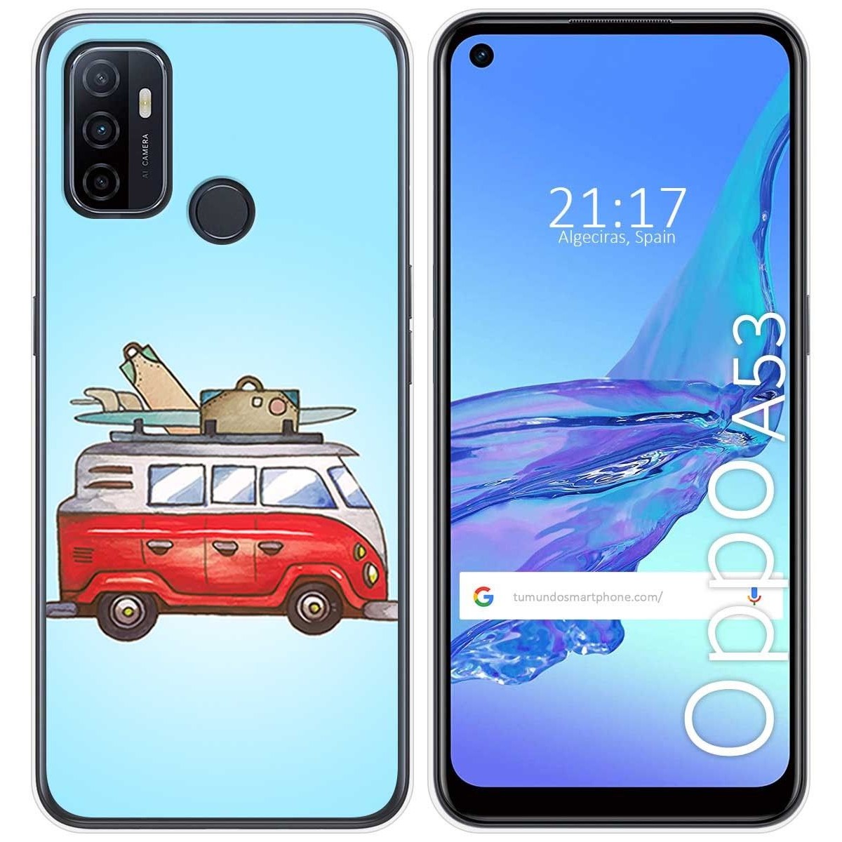 Funda Gel Tpu para Oppo A53 / A53s diseño Furgoneta Dibujos