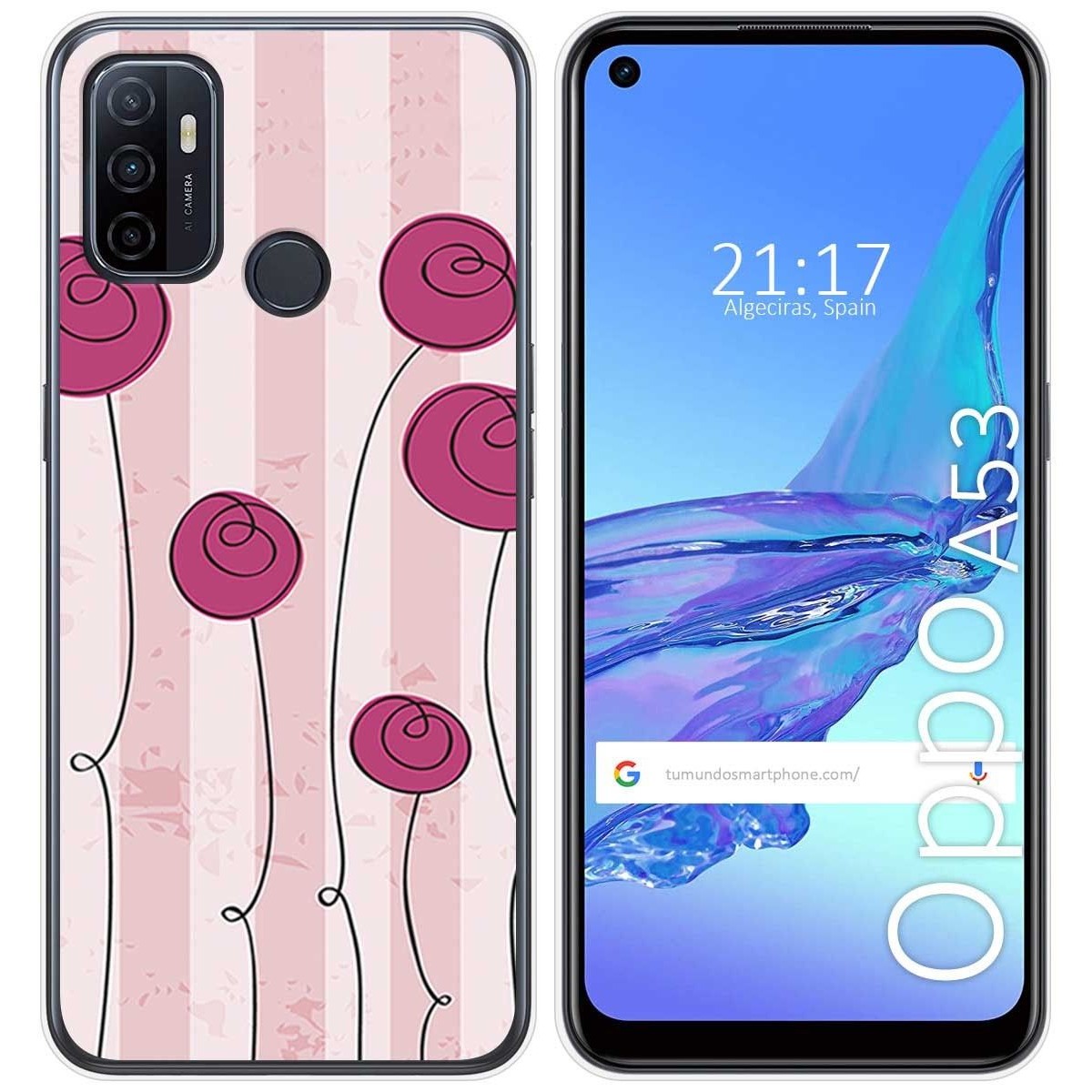 Funda Gel Tpu para Oppo A53 / A53s diseño Flores Vintage Dibujos