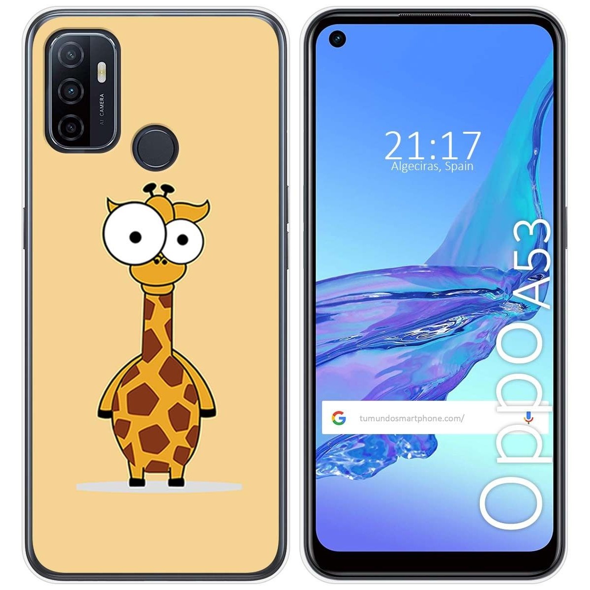 Funda Gel Tpu para Oppo A53 / A53s diseño Jirafa Dibujos