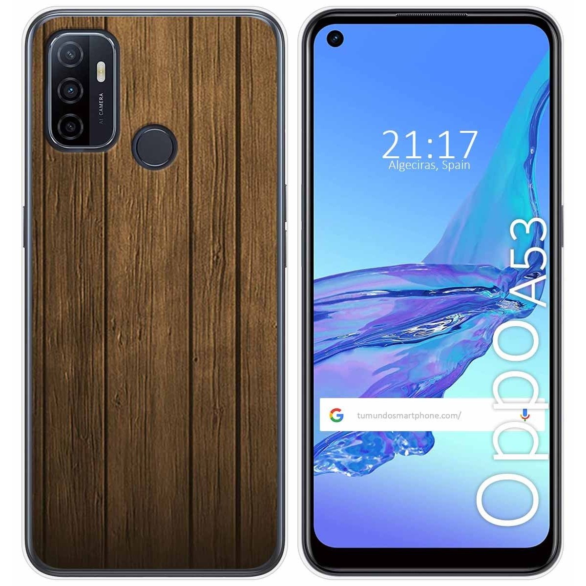 Funda Gel Tpu para Oppo A53 / A53s diseño Madera Dibujos