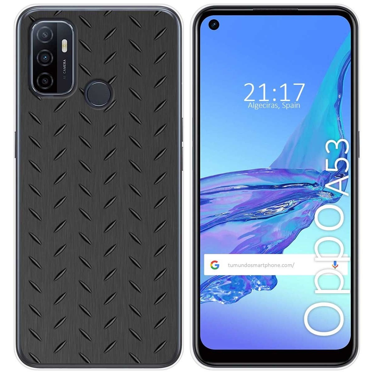 Funda Gel Tpu para Oppo A53 / A53s diseño Metal Dibujos