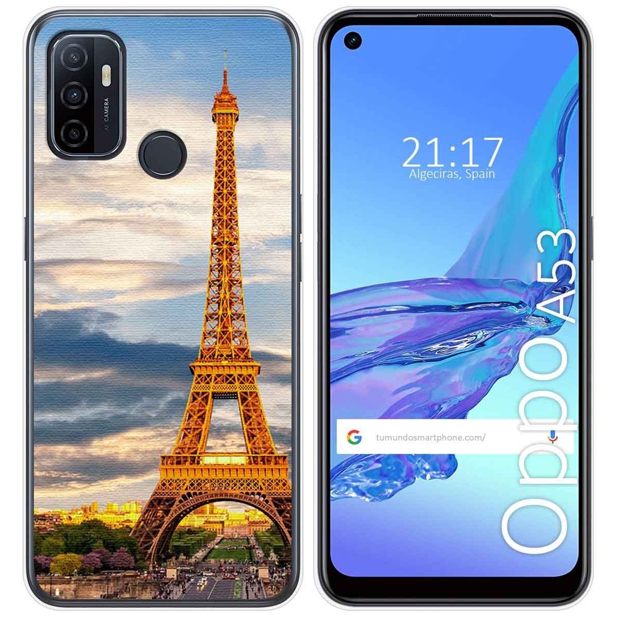 Funda Gel Tpu para Oppo A53 / A53s diseño Paris Dibujos