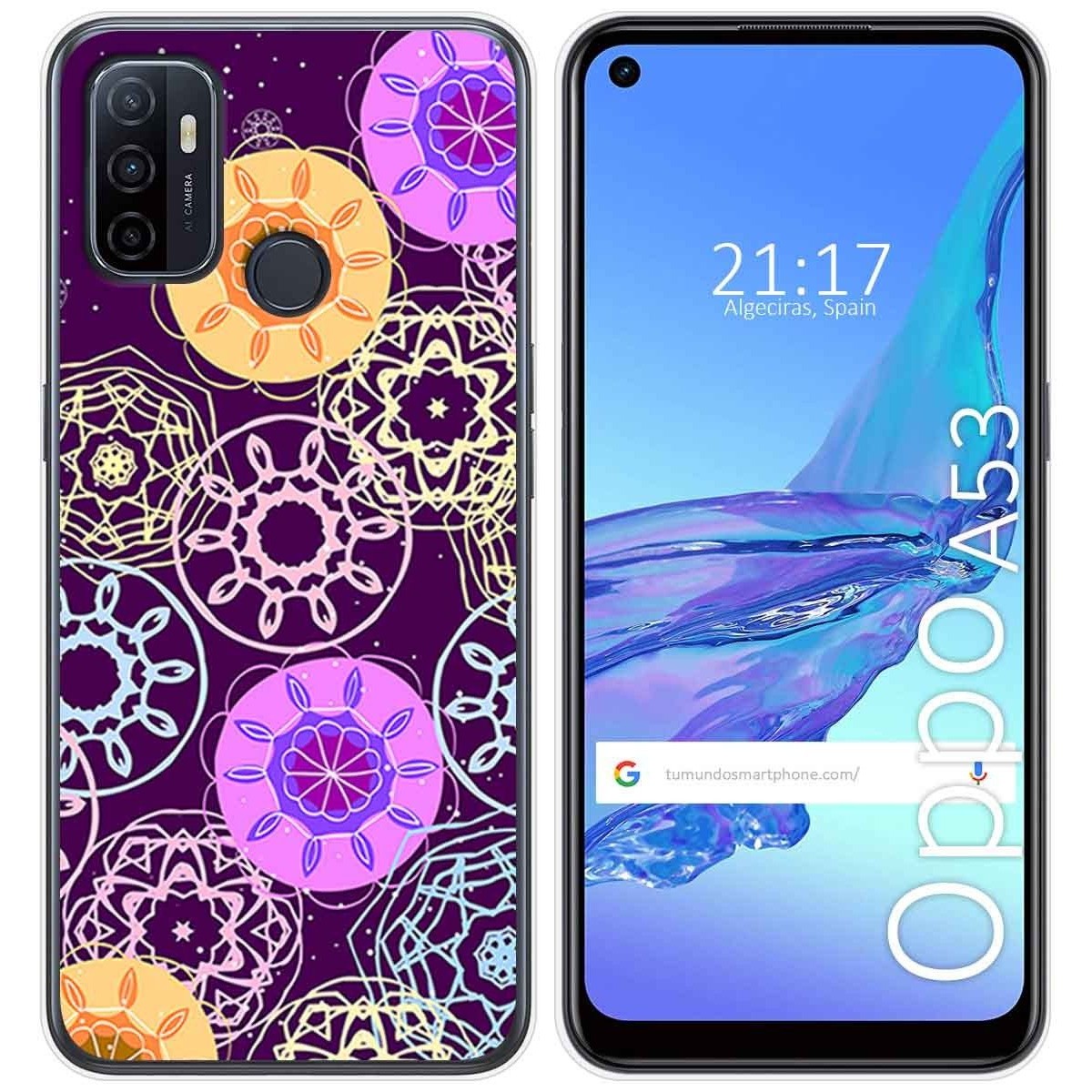 Funda Gel Tpu para Oppo A53 / A53s diseño Radial Dibujos