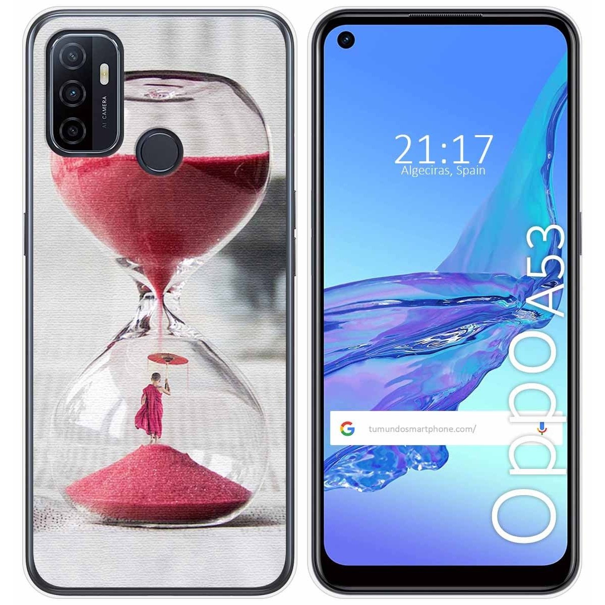 Funda Gel Tpu para Oppo A53 / A53s diseño Reloj Dibujos