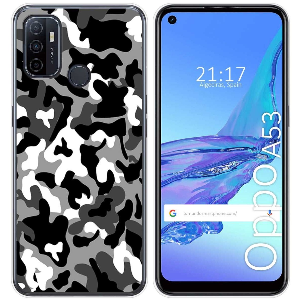 Funda Gel Tpu para Oppo A53 / A53s diseño Snow Camuflaje Dibujos