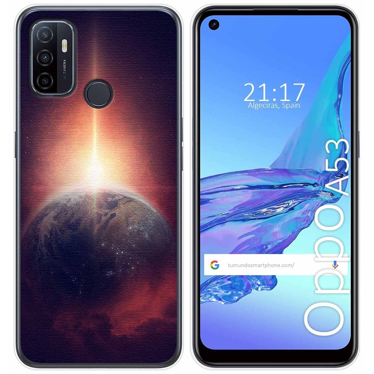 Funda Gel Tpu para Oppo A53 / A53s diseño Tierra Dibujos