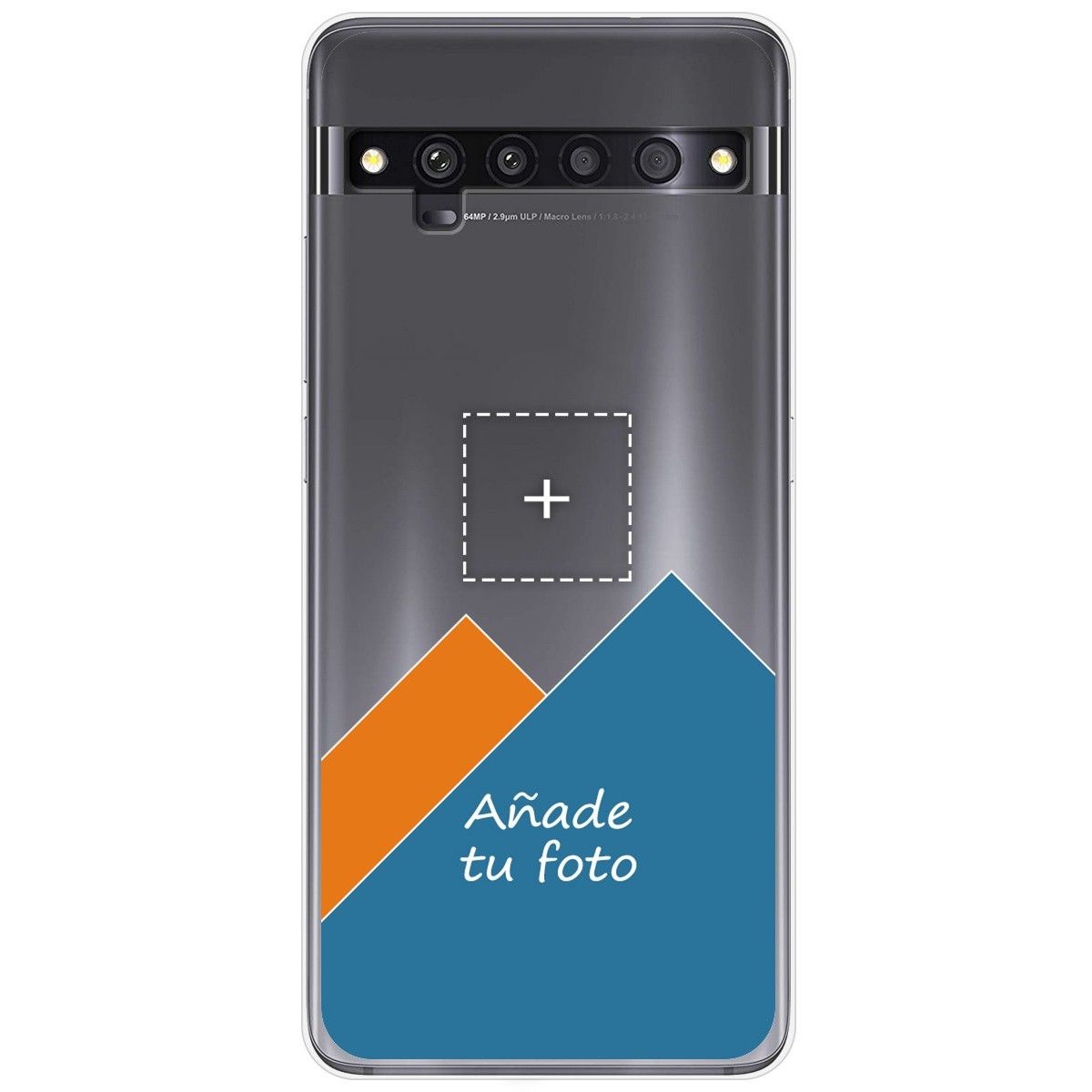 Personaliza tu Funda Gel Silicona Transparente con tu Fotografia para TCL 10 Pro dibujo personalizada