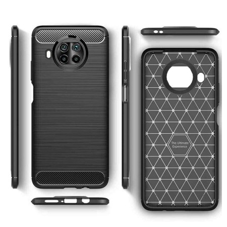 Funda Gel Tpu Tipo Carbon Negra para Xiaomi Mi 10T Lite