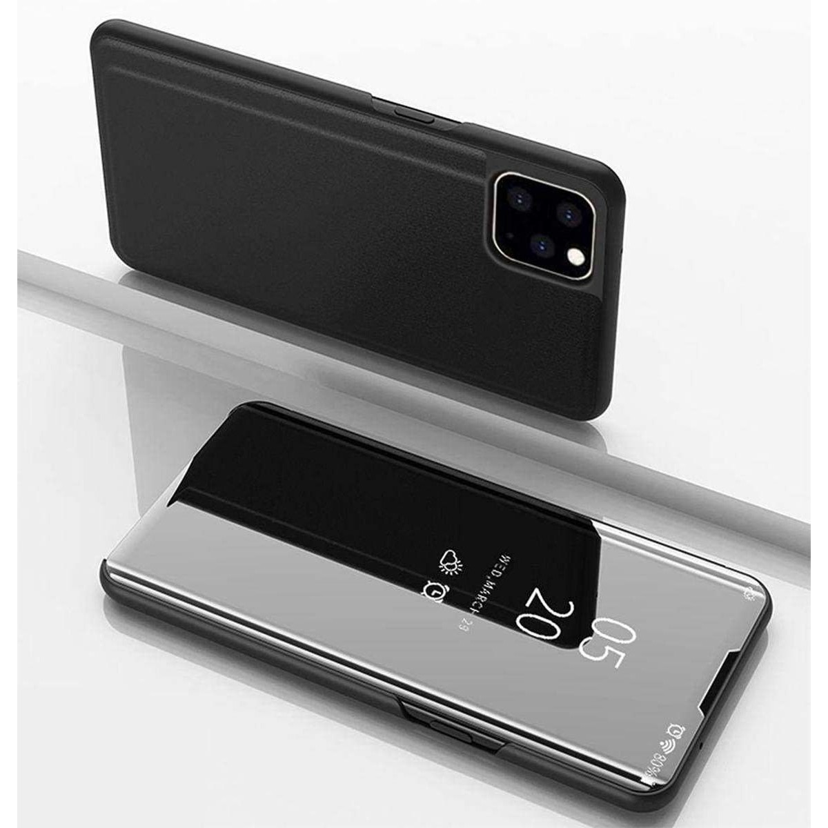 Funda Flip Cover Clear View para Iphone 12 / 12 Pro (6.1) color Negra