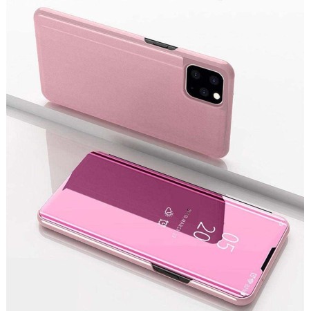 Funda Flip Cover Clear View para Iphone 12 Pro Max (6.7) color Rosa
