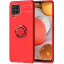 Funda Magnetica Soporte con Anillo Giratorio 360 para Samsung Galaxy A42 5G Roja