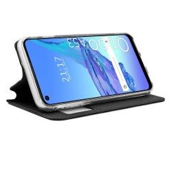 Funda Libro Soporte con Ventana para Oppo A53 / A53s color Negra 2