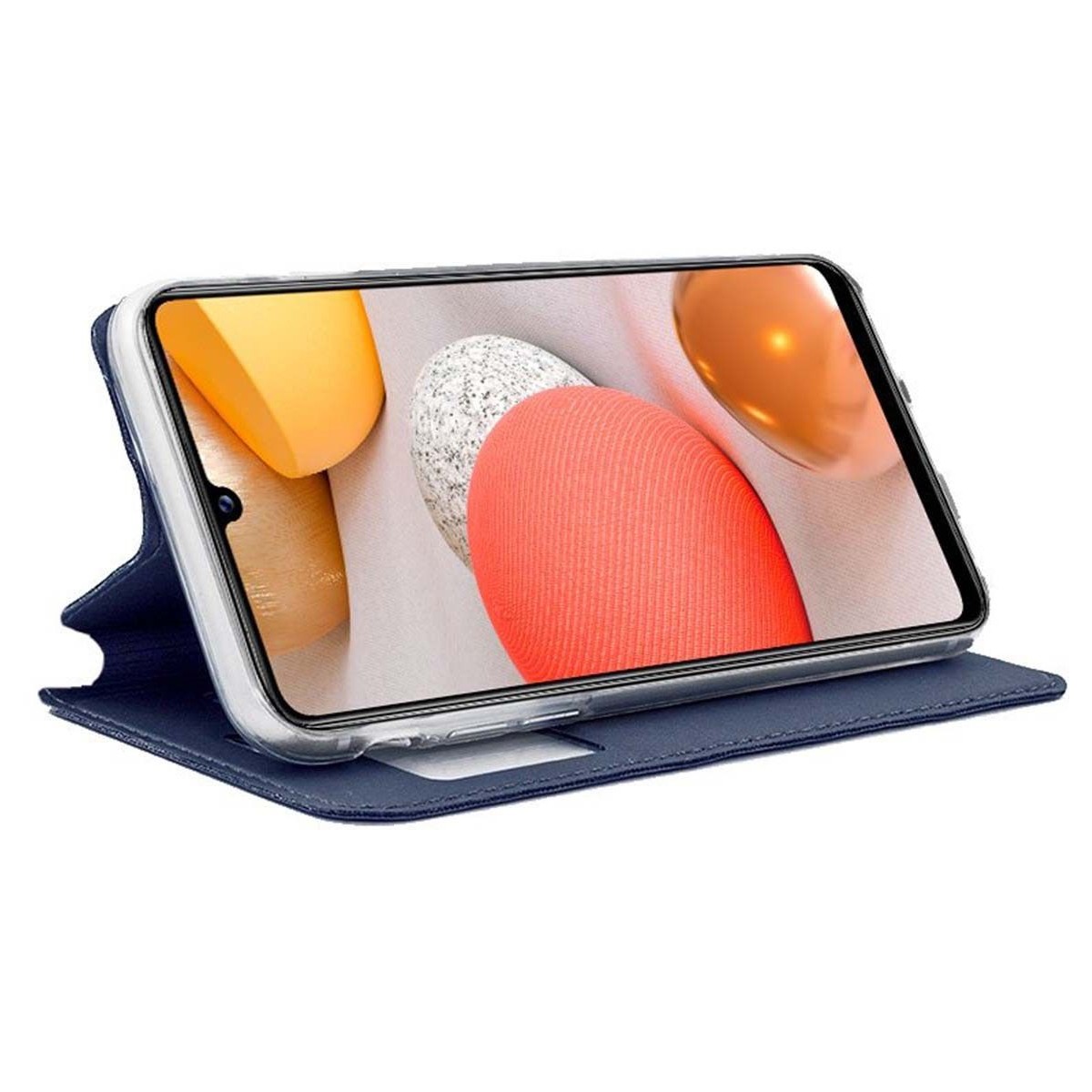 Funda Libro Soporte con Ventana para Samsung Galaxy A42 5G color Azul