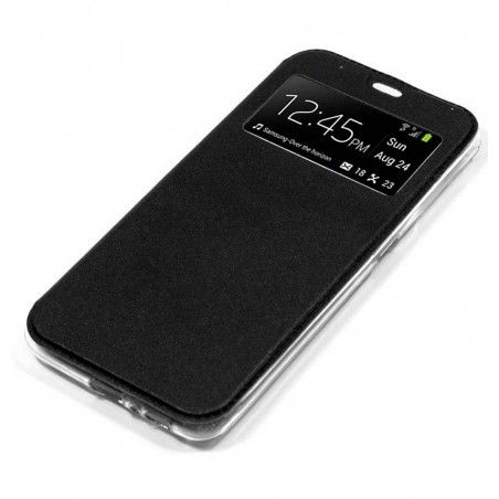 Funda Libro Soporte con Ventana para Samsung Galaxy A42 5G color Negra