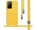 Funda Silicona Líquida con Cordón para Samsung Galaxy Note 20 Ultra color Amarilla