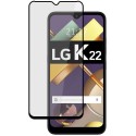 Protector Cristal Templado Completo 5D Full Glue Negro para LG K22 Vidrio
