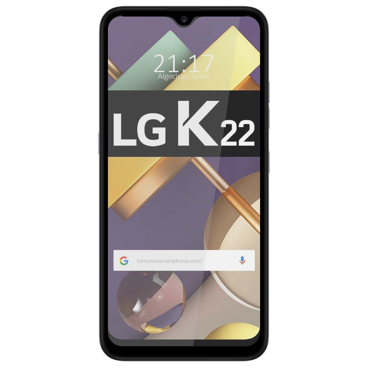 Protector Cristal Templado Completo 5D Full Glue Negro para LG K22 Vidrio