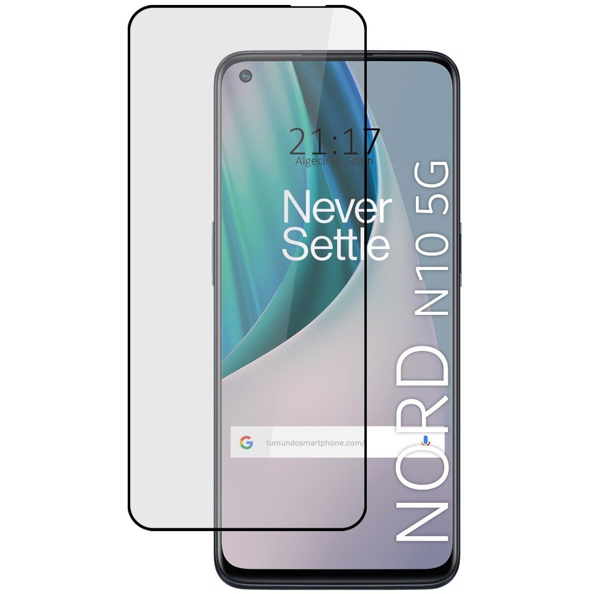 Protector Cristal Templado Completo 5D Full Glue Negro para OnePlus Nord N10 5G Vidrio