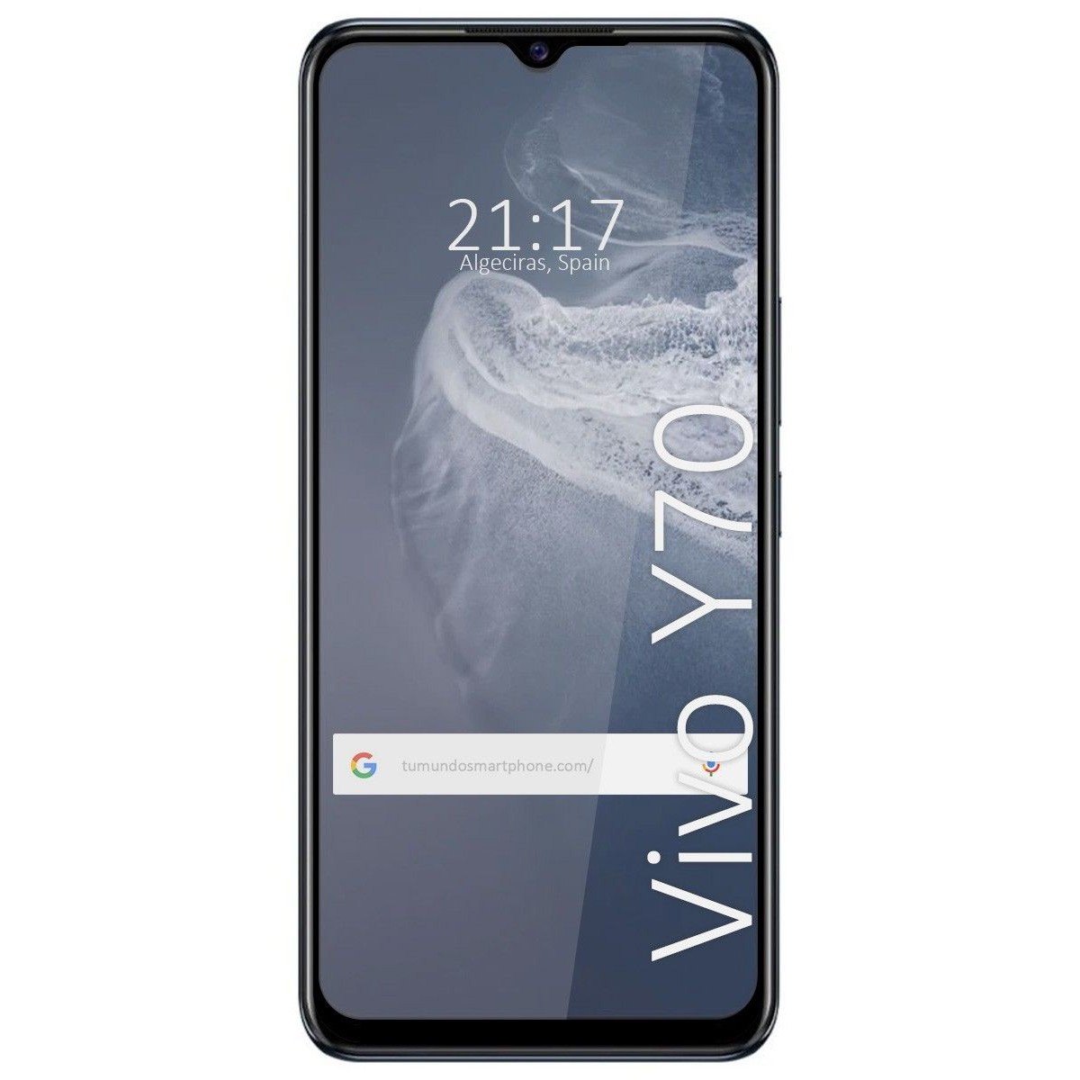 Protector Cristal Templado Completo 5D Full Glue Negro para Vivo Y70 Vidrio