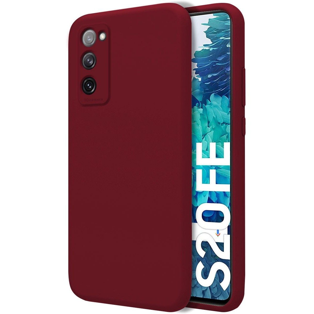 Funda Silicona Líquida Ultra Suave para Samsung Galaxy S20 FE color Roja Corinto