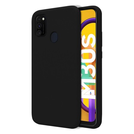 Funda Silicona Líquida Ultra Suave para Samsung Galaxy M30s / M21 color Negra