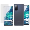 Pack 2 En 1 Funda Gel Transparente + Protector Cristal Templado para Samsung Galaxy S20 FE
