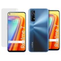 Pack 2 En 1 Funda Gel Transparente + Protector Cristal Templado para Realme 7