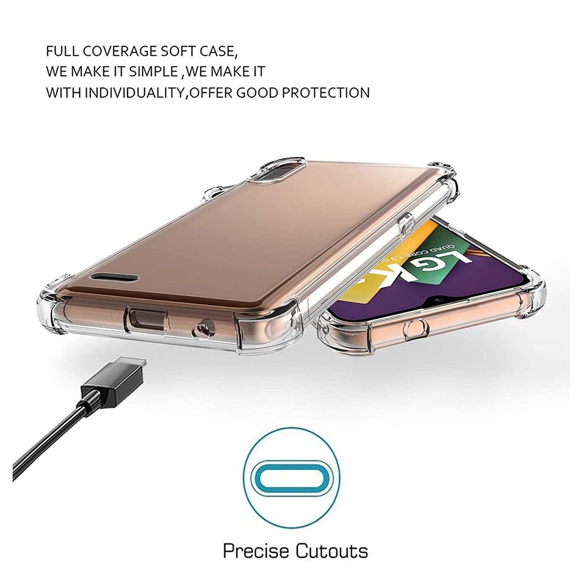 Funda Gel Tpu Anti-Shock Transparente para Lg K22