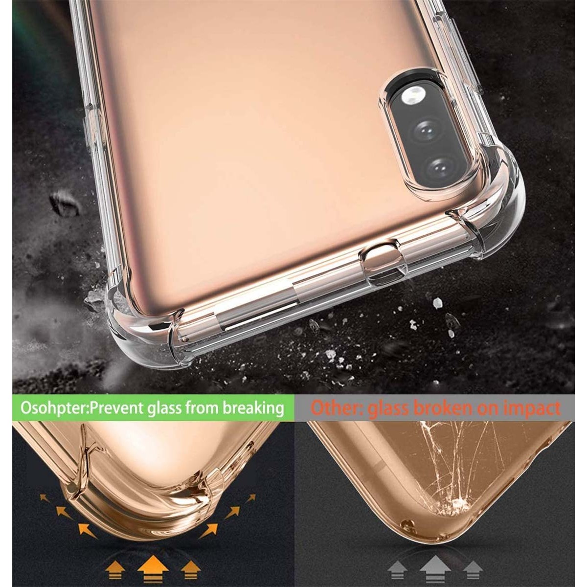 Funda Gel Tpu Anti-Shock Transparente para Lg K22