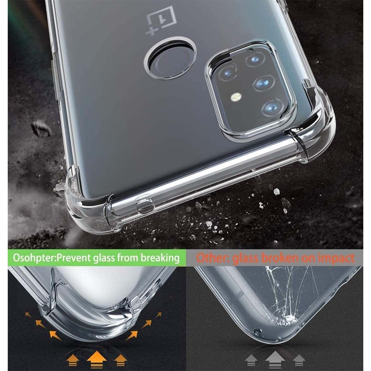 Funda Gel Tpu Anti-Shock Transparente para OnePlus Nord N10 5G