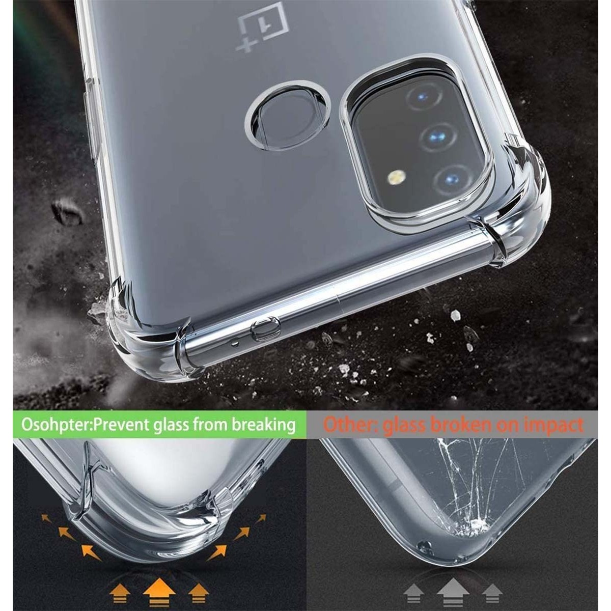 Funda Gel Tpu Anti-Shock Transparente para OnePlus Nord N100
