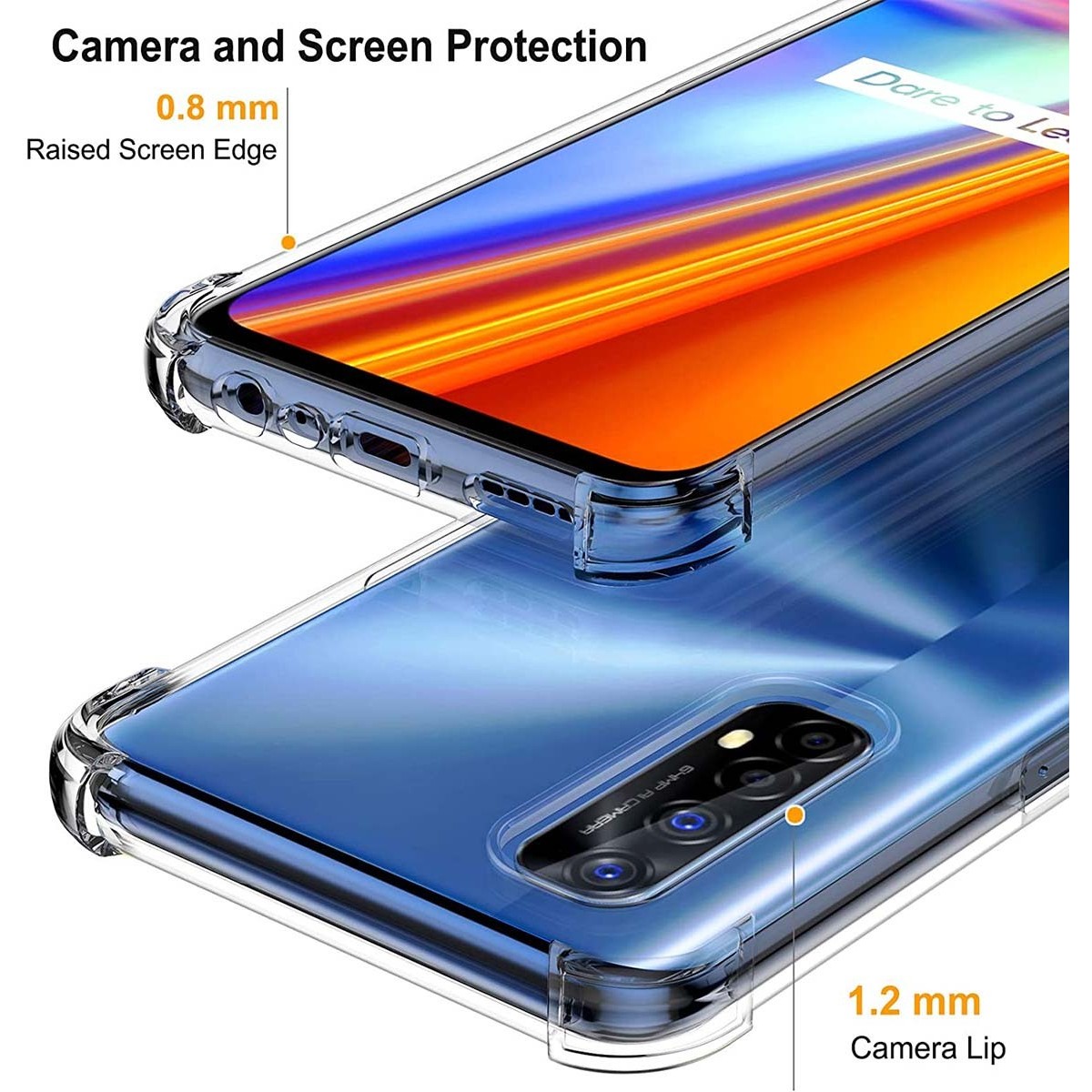 Funda Gel Tpu Anti-Shock Transparente para Realme 7