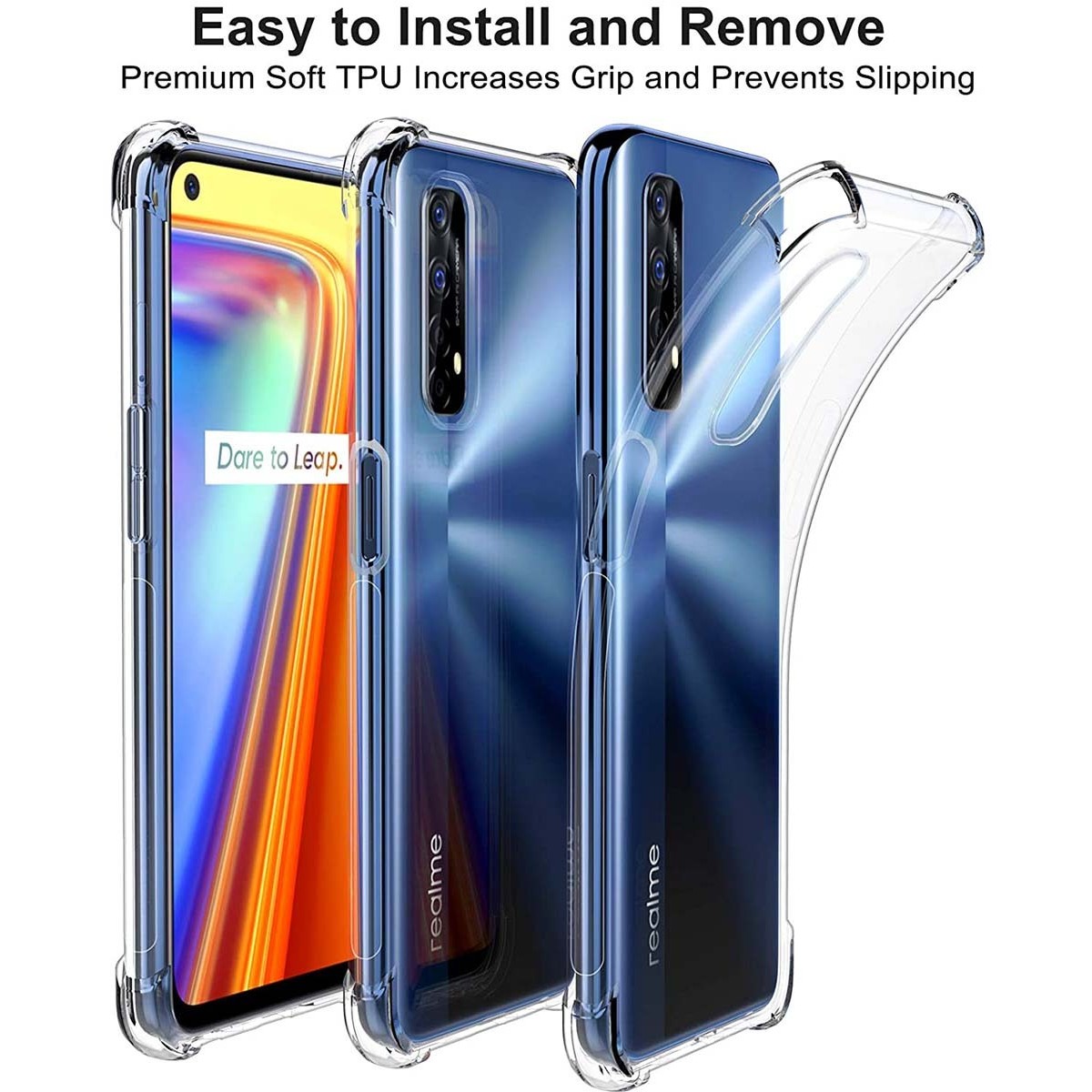 Funda Gel Tpu Anti-Shock Transparente para Realme 7