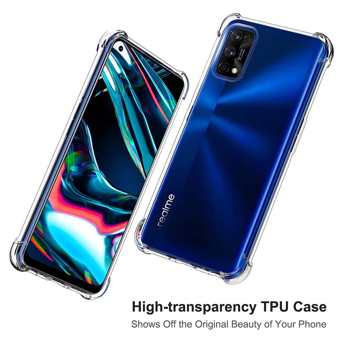 Funda Gel Tpu Anti-Shock Transparente para Realme 7 Pro