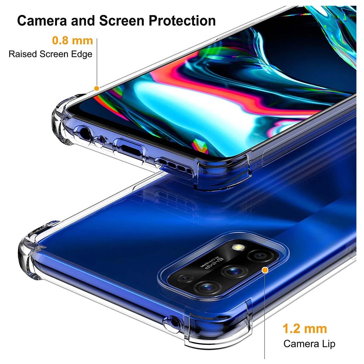 Funda Gel Tpu Anti-Shock Transparente para Realme 7 Pro