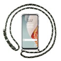 Funda Colgante Transparente para OnePlus Nord N100 con Cordon Verde / Dorado