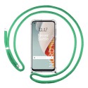 Funda Colgante Transparente para OnePlus Nord N100 con Cordon Verde Agua