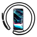 Funda Colgante Transparente para Realme 7 Pro con Cordon Negro