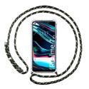 Funda Colgante Transparente para Realme 7 Pro con Cordon Verde / Dorado